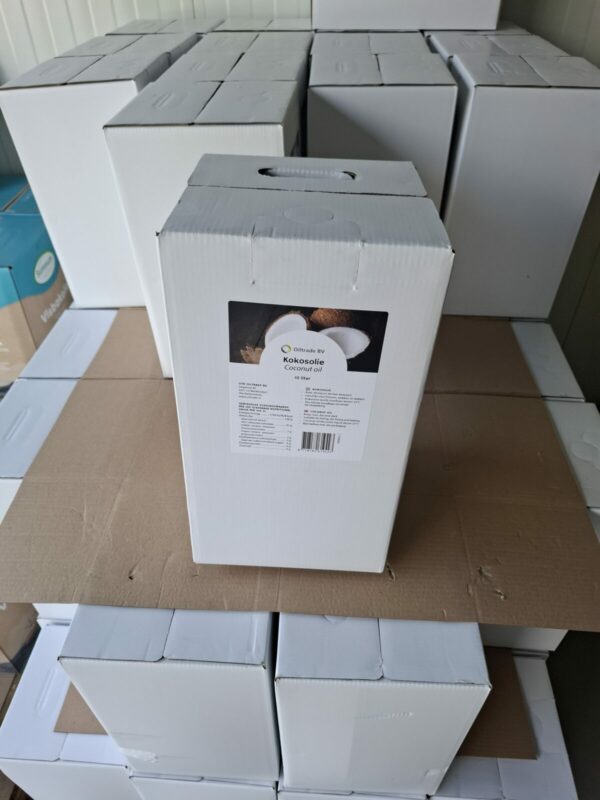 Kokosolie Bag in Box 10kg – biologische koudgeperste kokosolie in duurzame verpakking