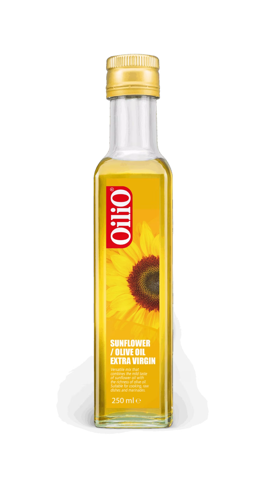 Oilio Zonnebloem-/Olijfolie 250ml – natuurlijke mix zonder conserveermiddelen