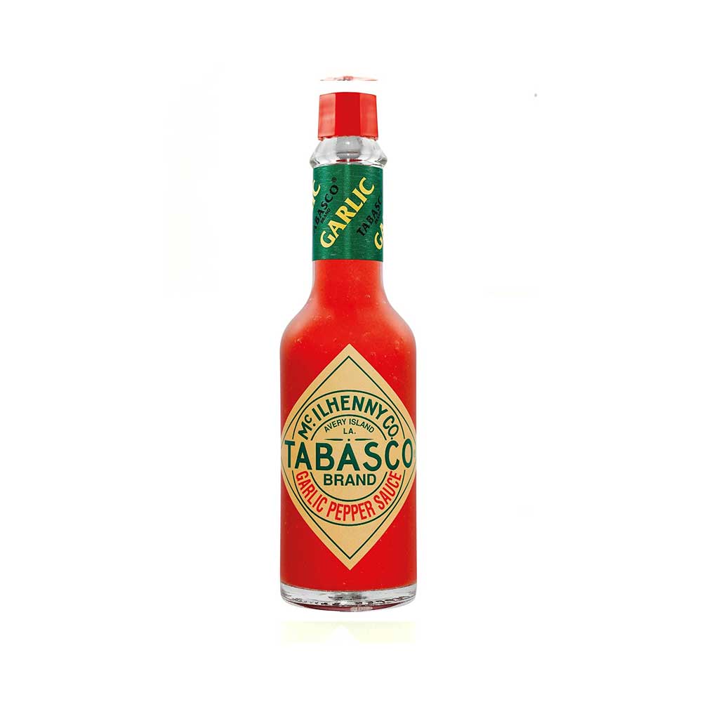 Tabasco Pepersaus Garlic 60ml – milde pepersaus met knoflook en drie soorten chilipepers