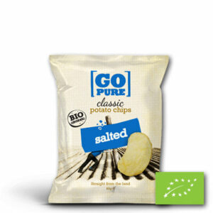 Go Pure Chips Salted Bio 40g – biologische chips met zeezout
