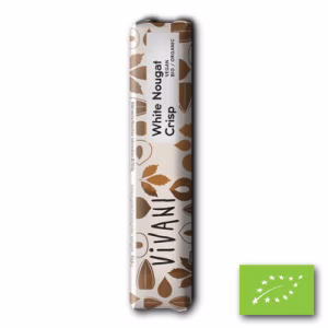 Vivani White Nougat Crisp bio chocoladereep 35 gram – biologische witte chocolade met nougat