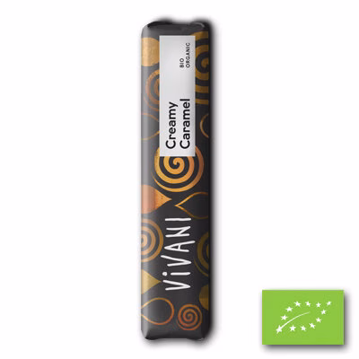 Vivani Creamy Caramel chocoladereep 35 gram – biologische melkchocolade met zachte karamelvulling