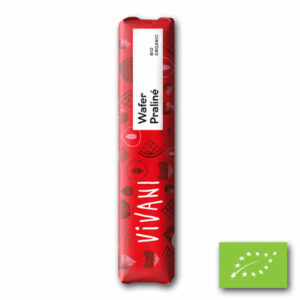 Vivani Wafer Praline chocoladereep 35 gram – biologische melkchocolade met wafel en praline
