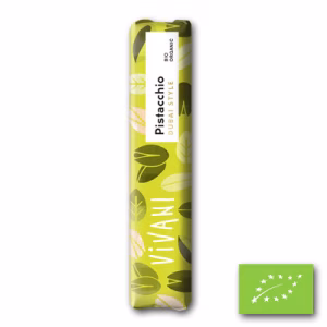 Vivani Pistache BIO Chocoladereep 35 gram – biologische melkchocolade met pistachenoten