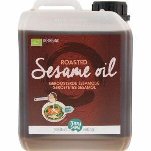 Sesamolie geroosterd can 2,5 liter Terrasana – biologische olie met rijke nootachtige smaak