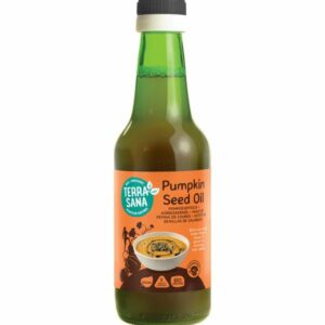 Pompoenpitolie bio 250 ml van Terrasana – biologische koudgeperste olie met volle nootachtige smaak