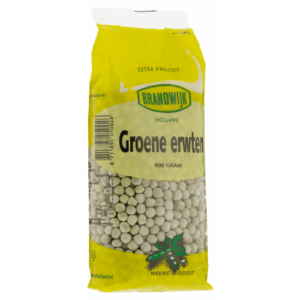 Groene erwten Brandwijk 500 gram – natuurlijke peulvruchten zonder toevoegingen