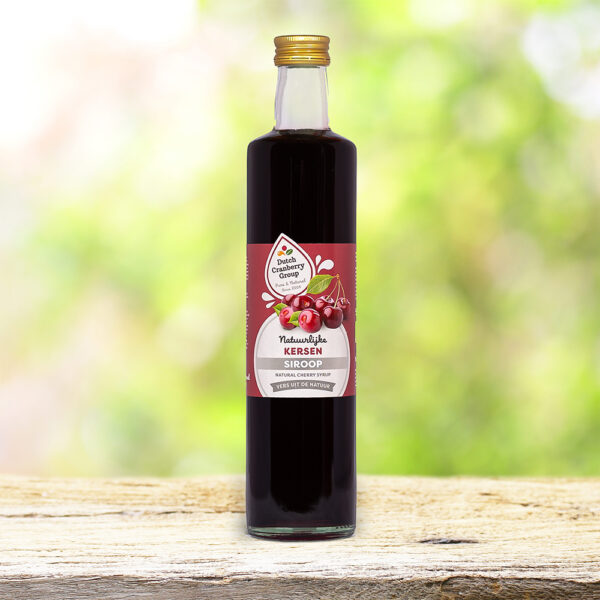Kersensiroop 500ml Dutch Cranberry – natuurlijke siroop met echt kersensap, zonder kunstmatige toevoegingen