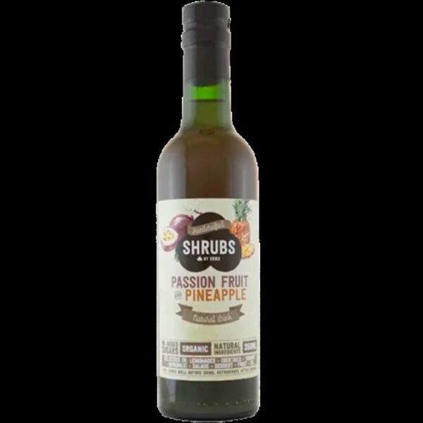 Fles Shrubs passievrucht en ananas 375ml – ambachtelijke drank van fruit en azijn