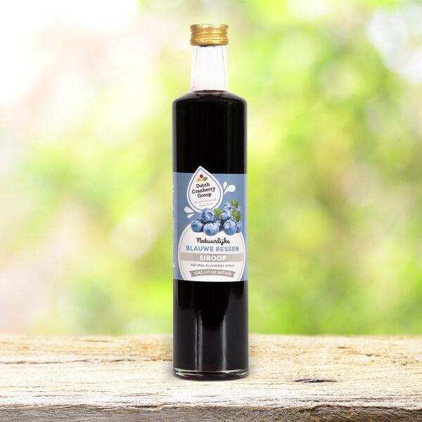 Blauwe Bessensiroop 500ml Dutch Cranberry – natuurlijke siroop met blauwe bessensap, rijk aan antioxidanten