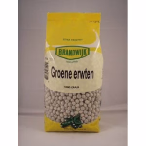 Groene erwten Brandwijk 1000 g verpakking
