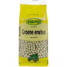 Groene erwten 1000 gram zak Brandwijk – natuurlijke peulvruchten zonder toevoegingen