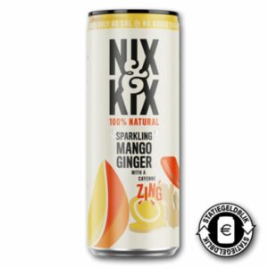 Nix & Kix mango en gember blik 250ml – bruisende natuurlijke frisdrank