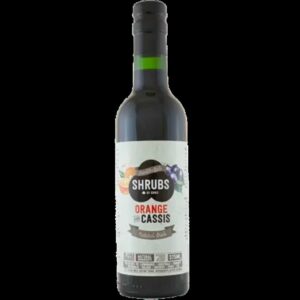 Fles Shrubs sinaasappel en zwarte bes 375ml – ambachtelijke drank van fruit en azijn