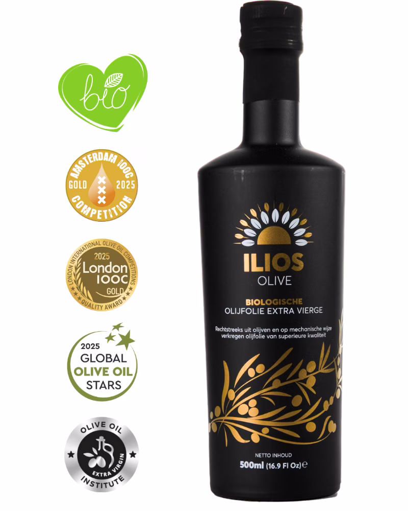 Ilios Olive olijfolie extra vierge BIO 500ml – biologische Griekse olijfolie
