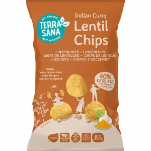Linzenchips Indian Curry BIO Terrasana 75g biologische snack
