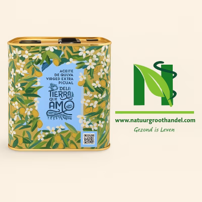 Picual olie blik 2,5L Castillo de Canena met Natuurgroothandel logo