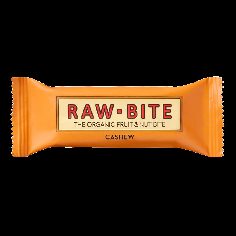 RawBite Cashew Organic Bar 12 x 50 g verpakking