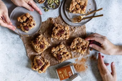 Crunchy taartje met kaneel