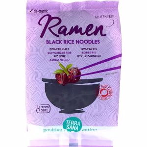 Terrasana ramen zwarte rijstnoodles bio 280g