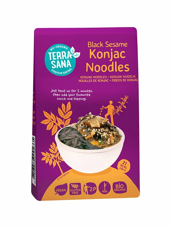 Terrasana konjacnoodles zwarte sesam bio 250g