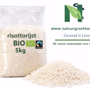 Risottorijst BIO 5kg Brandwijk in plastic zak met Europese bio en Fairtrade keurmerk