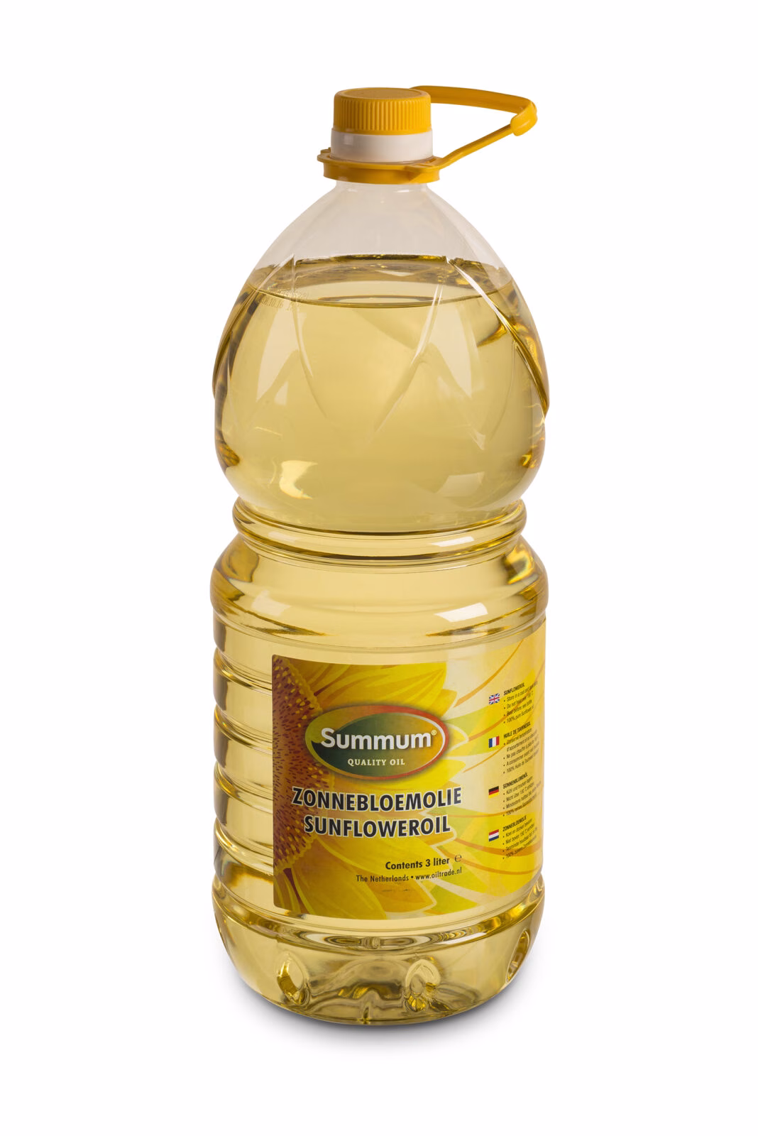 Zonnebloemolie 3 liter PET-fles voor bakken, braden, wokken en frituren