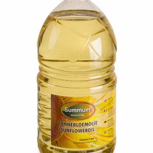 Zonnebloemolie 5 liter PET-fles voor bakken, braden, wokken en frituren
