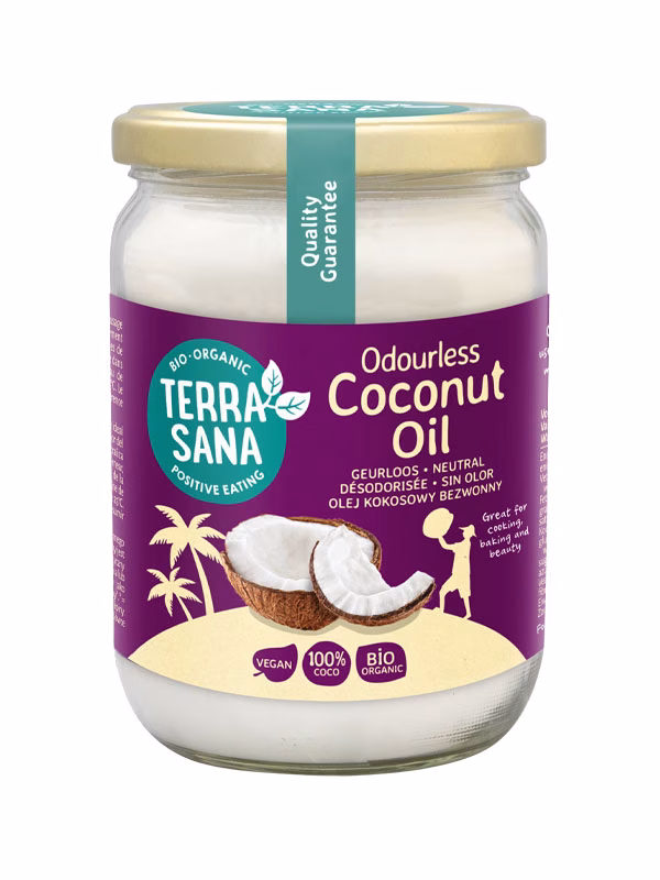 biologische kokosolie geurloos 500ml Terrasana pot
