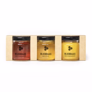 Giftset honing Bijenbaas 3x70g met drie potjes