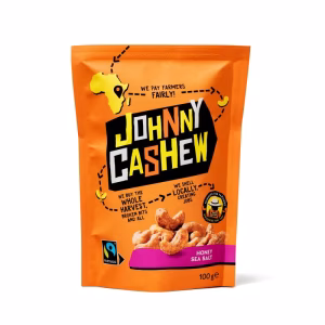 Johnny Cashew honey seasalt 100g cashewnoten snack