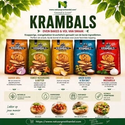 Krambals duurzame snacks van geredde groenten in vijf heerlijke smaken