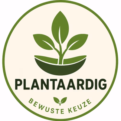 Plantaardig product – Bewuste Keuze bij Natuurgroothandel, groen pictogram met plant en bladeren.