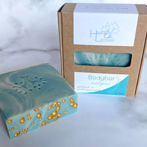Handgemaakte bodybar eucalyptus 120 g van Hoofdenlijfzaken