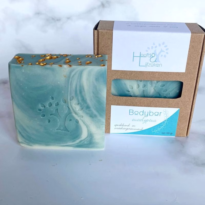 Handgemaakte Bodybar Eucalyptus 120g - Hoofdenlijfzaken - Afbeelding 2