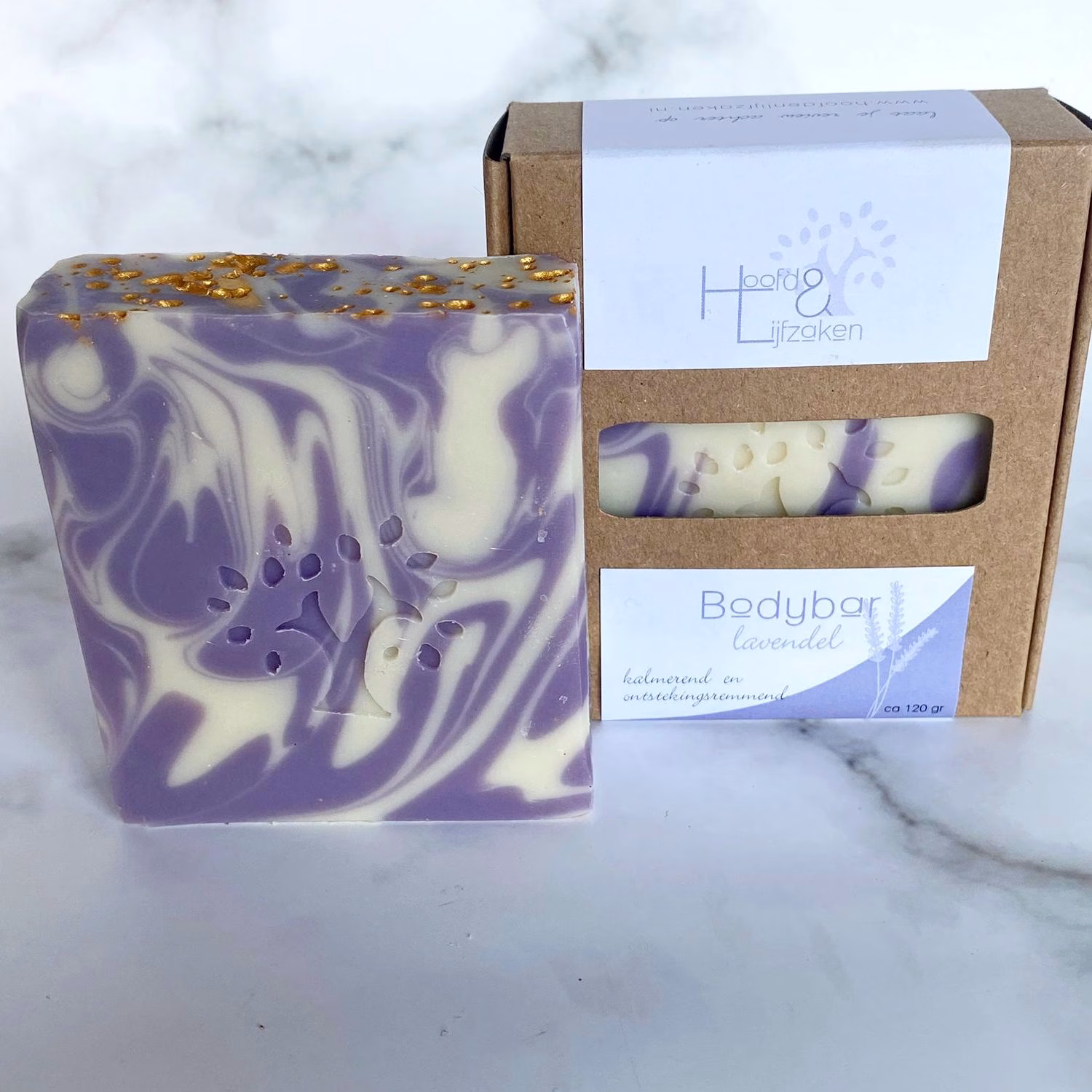 bodybar lavendel 120 g van Hoofdenlijfzaken